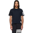 Thom Browne Navy Milano Cotton 4-Bar T-shirt