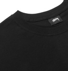 Stüssy - Logo-Print Cotton-Jersey T-Shirt - Black