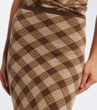 Aya Muse Kae plaid midi skirt