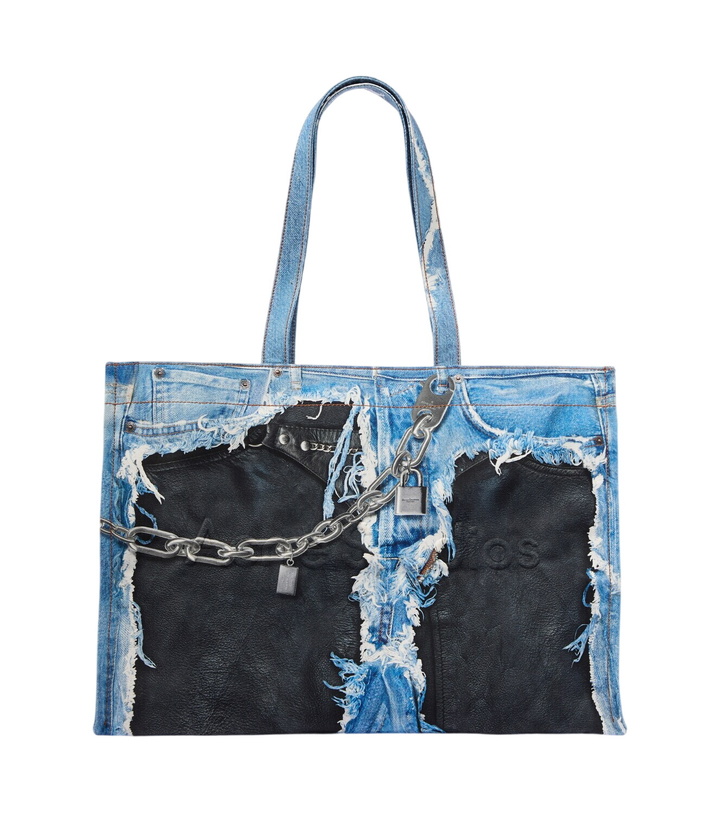Photo: Acne Studios Trompe-l’œil printed canvas tote bag