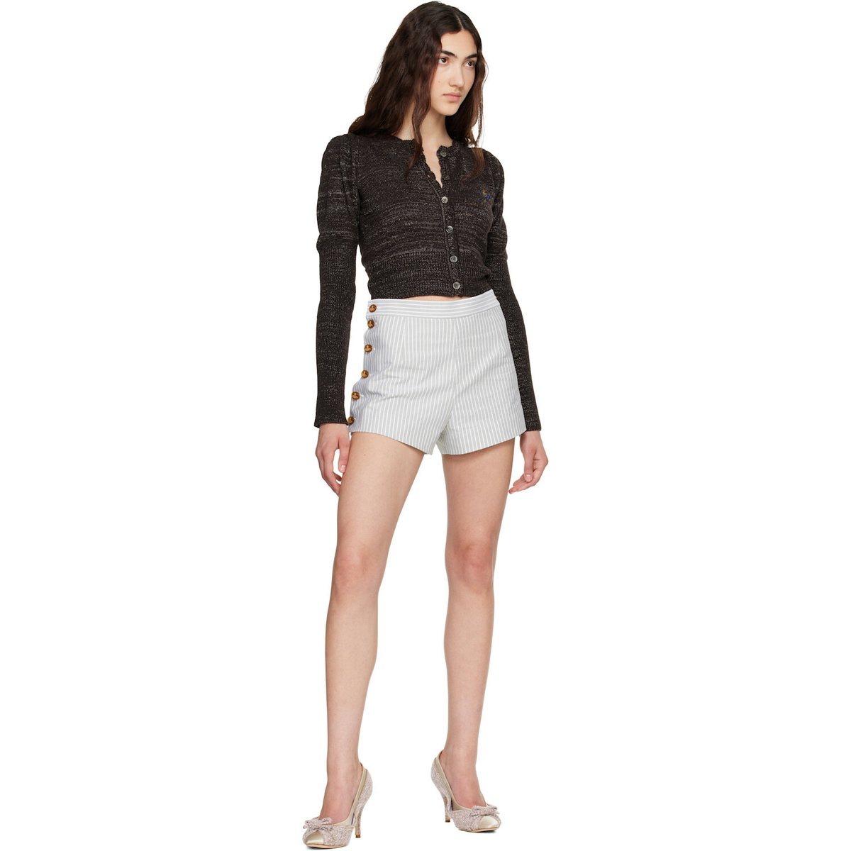Vivienne Westwood Gray Elle Button Shorts