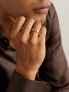 Mikia - Snake Gold-Plated Diamond Ring - Gold