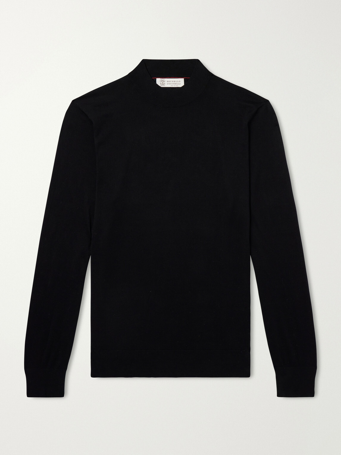 Brunello Cucinelli - Silk and Cotton-Blend Rollneck Sweater - Black
