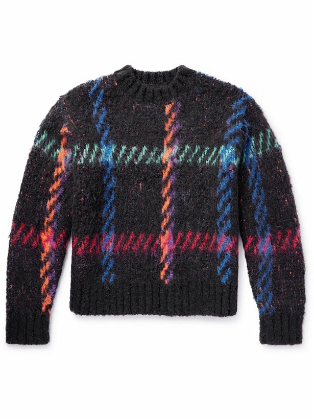 Photo: Sacai - Checked Jacquard-Knit Sweater - Multi