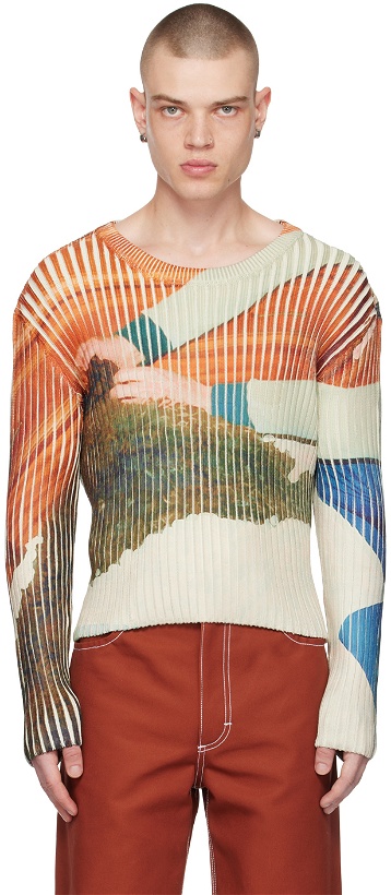 Photo: Eckhaus Latta Multicolor Ribboned Sweater