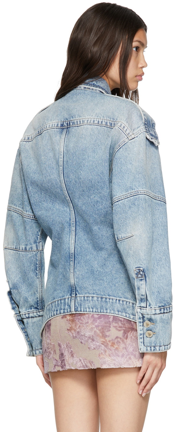 The Attico Blue Oversized Denim Jacket The Attico