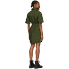 Kenzo Khaki Poplin Belted Tunic Dress