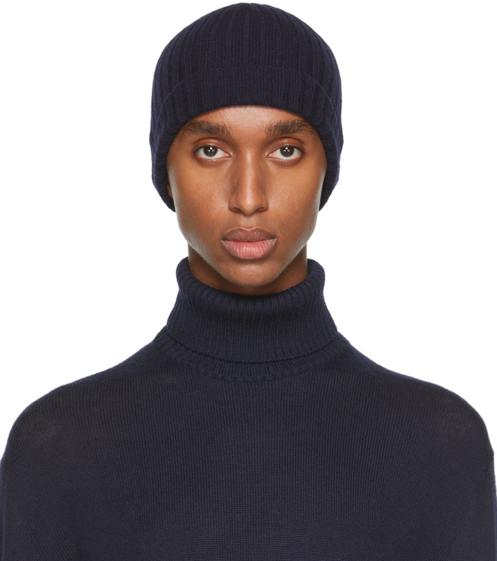 Photo: Jil Sander Navy Knit Wool Beanie