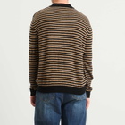 Carter Young Men's Stripe Leigh Polo in Black/Stripe