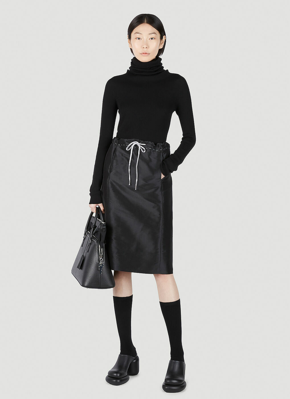 ショルダーバッグ Maison Margiela 'Glam Slam Flap' small shoulder bag Maison Margiela - Glam Slam Flap Small Shoulder Bag in Black
