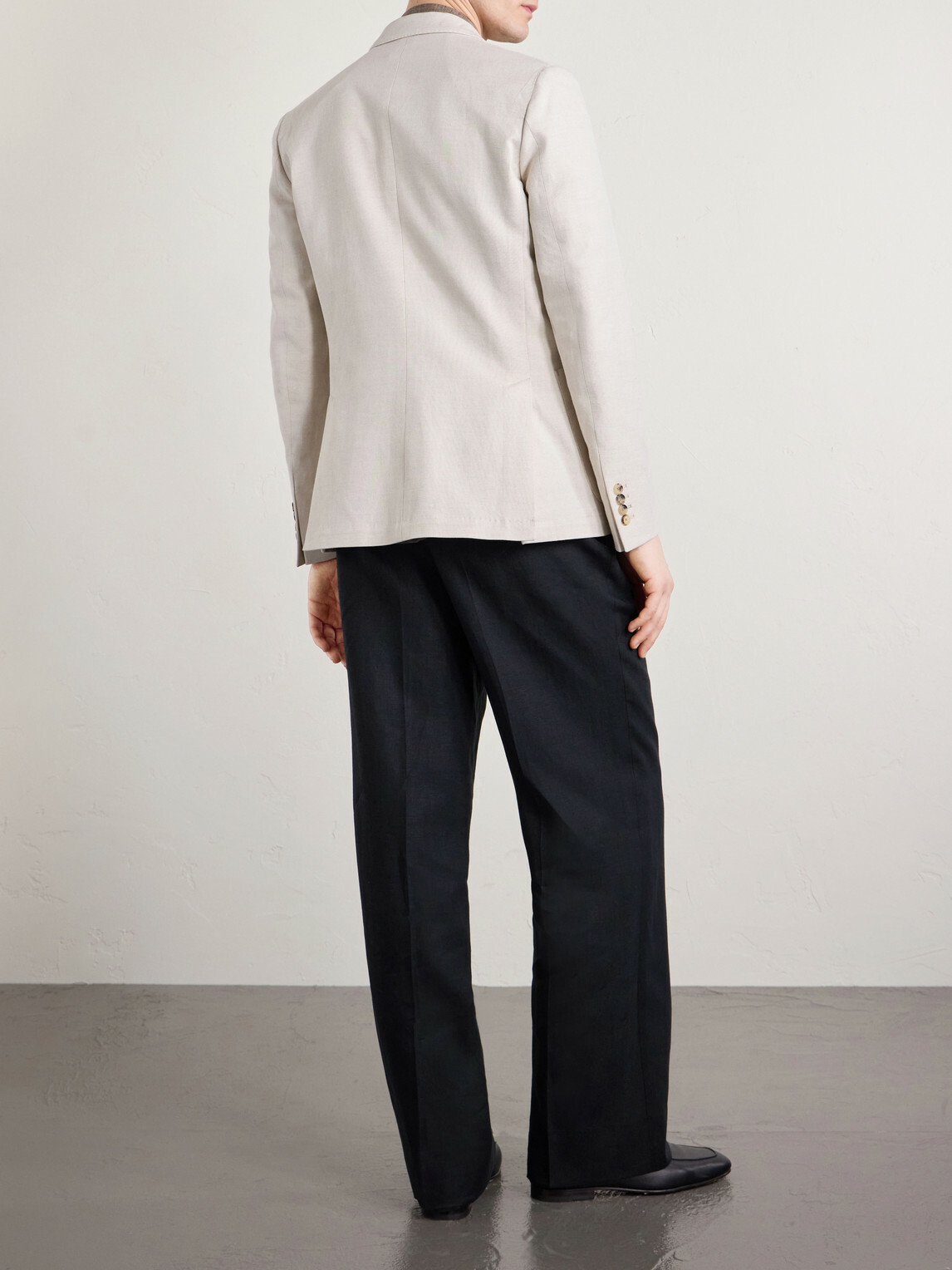 Paul Smith - Double-Breasted Linen and Cotton-Blend Blazer - Neutrals