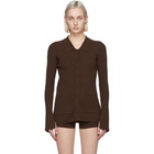 Live the Process Brown Tuxedo Cardigan