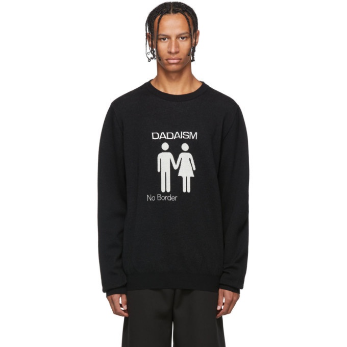 Photo: Christian Dada Black Human Jacquard Sweater