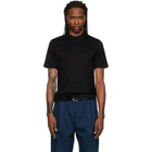 Hugo Black Stand Collar Slim-Fit Stretch Cotton T-shirt