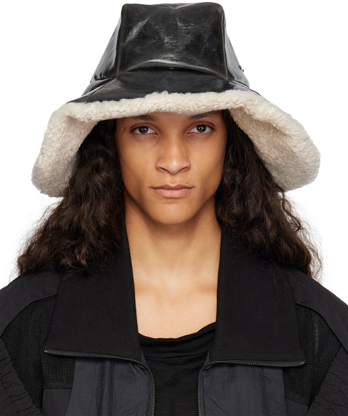 Photo: CARNET-ARCHIVE Black Mass Faux-Leather Bucket Hat