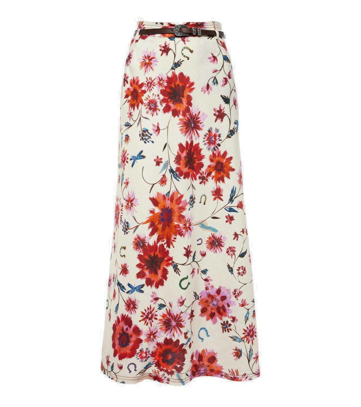 Photo: Dorothee Schumacher Floral Ease linen midi skirt