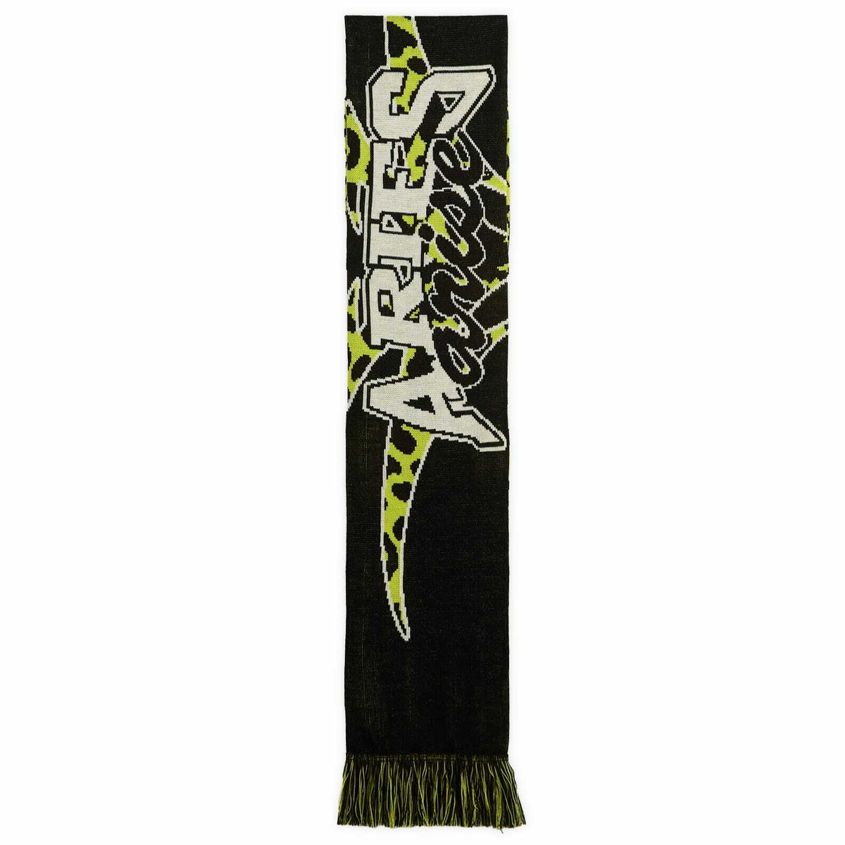 END. x Aries Moto Dodgem Scarf in Black/Green 