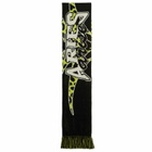 END. x Aries Moto Dodgem Scarf in Black/Green 
