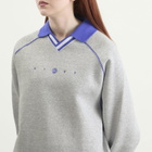 Nike Women's NSW Phoenix Polo Top in Pure Platinum/Htr/Lapis