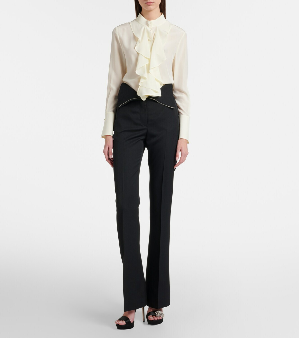 McQueen Wool bootcut pants