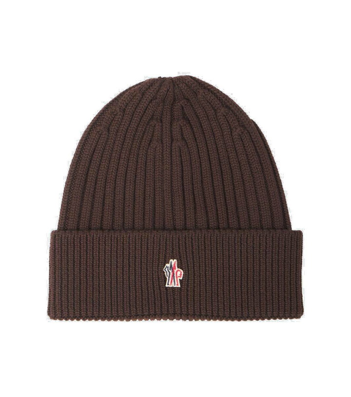 Photo: Moncler Grenoble Logo virgin wool beanie