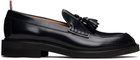 Thom Browne Navy Spazzolato Leather Tassle Loafers