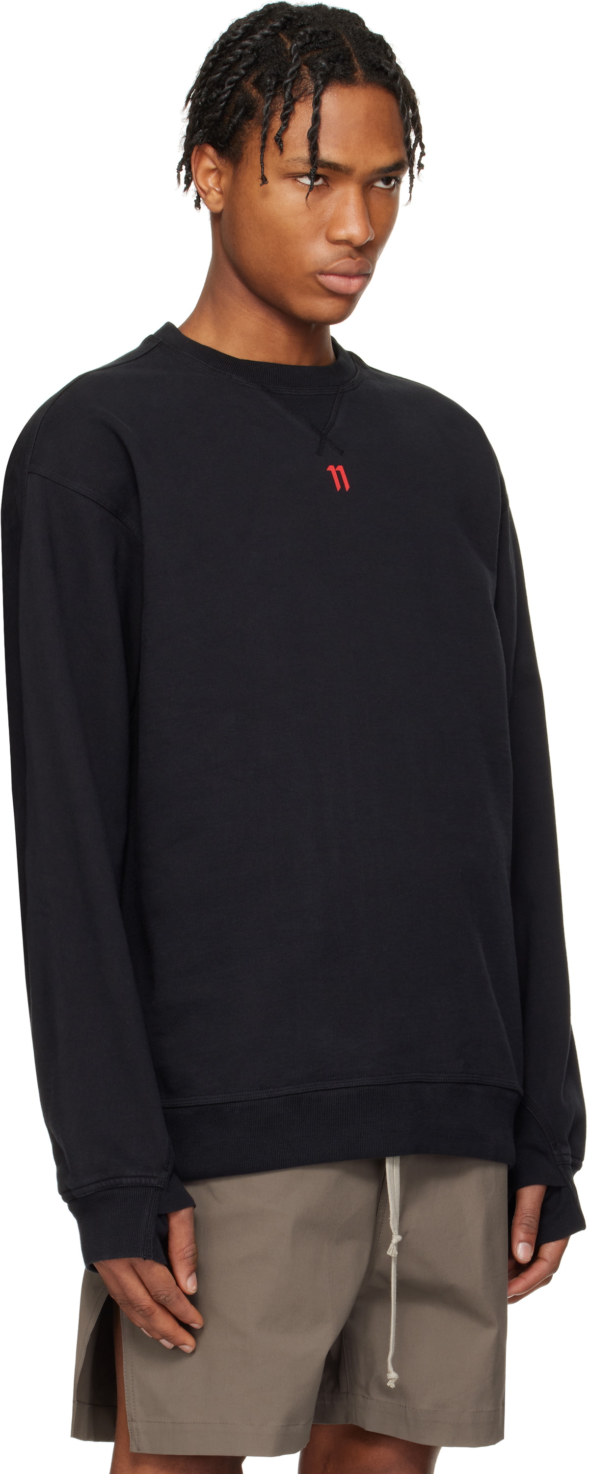 11 by Boris Bidjan Saberi Black CR4 Sweatshirt