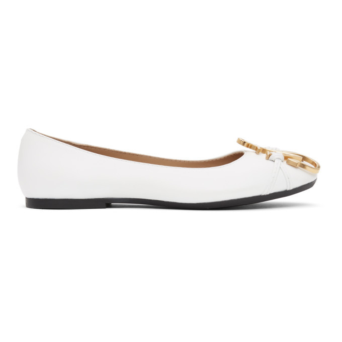 Photo: JW Anderson White Anchor Logo Ballerina Flats