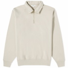 Lady White Co. Men's Quarter Zip Sweat in Scarlet Grey