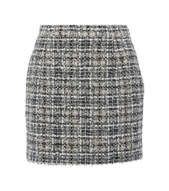 Photo: Alessandra Rich Checked lamé tweed miniskirt