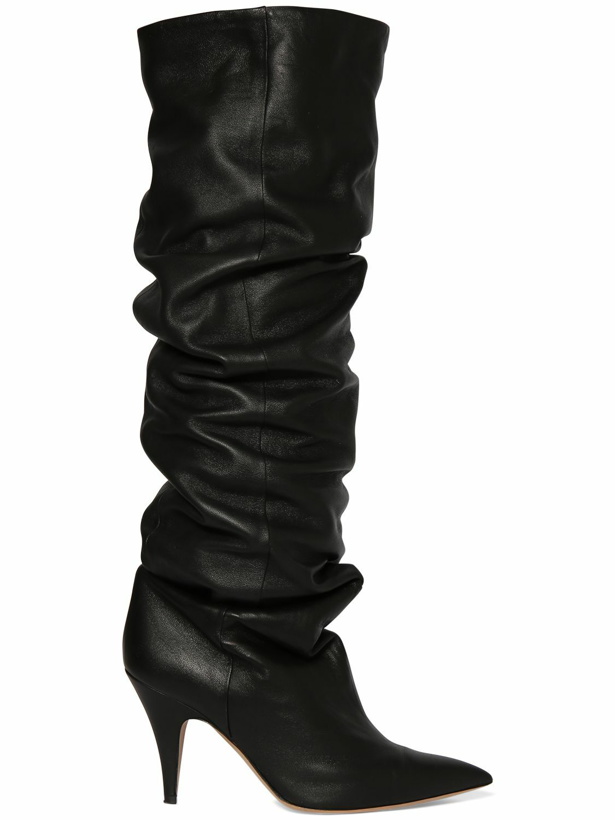 Photo: KHAITE - 90mm River Knee High Leather Boots