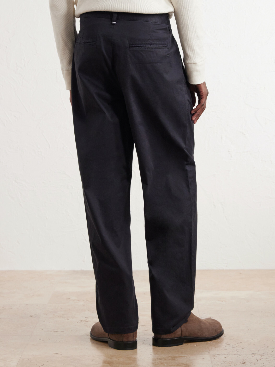 Rag & Bone - Wide-Leg Pleated Stretch Cotton-Twill Trousers - Black
