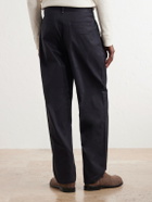 Rag & Bone - Wide-Leg Pleated Stretch Cotton-Twill Trousers - Black