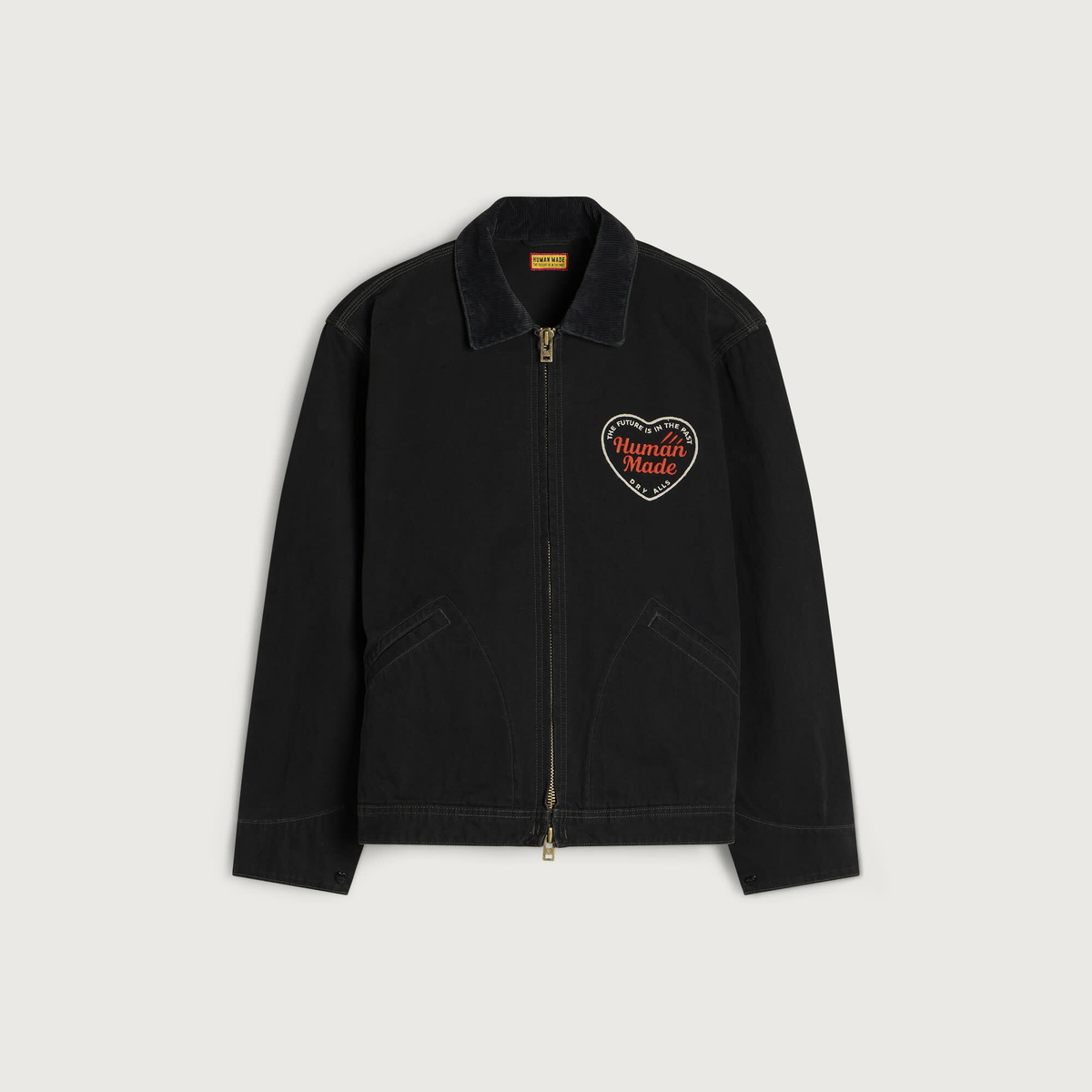 Human Made Men's Zip Work Jacket in Black
