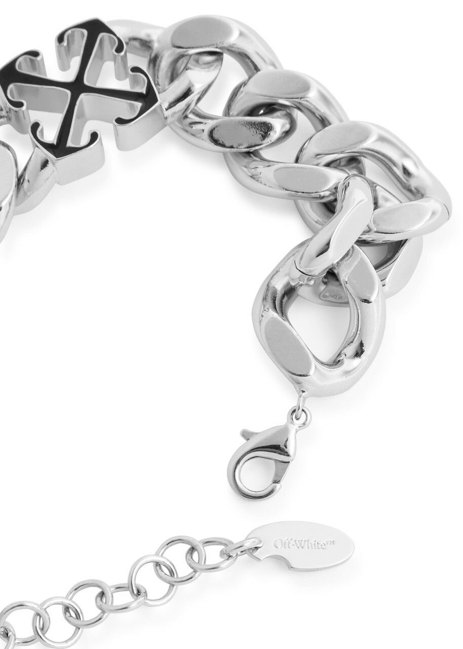 Off-white Arrows Chunky Chain Bracelet - Silver - One Size