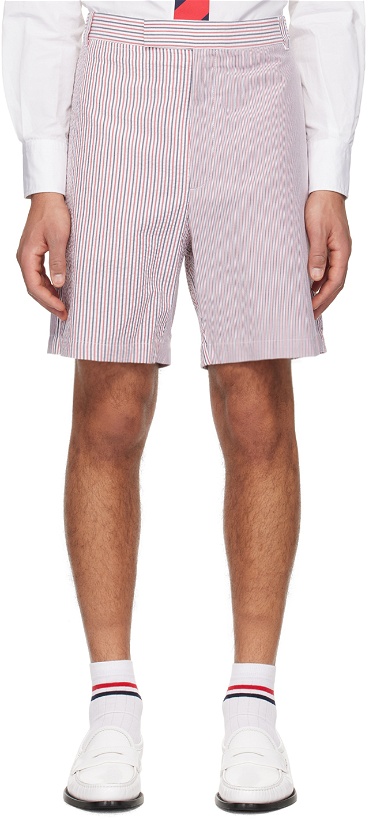 Photo: Thom Browne White & Red Striped Shorts