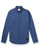 Paul Smith - Button-Down Collar Logo-Appliquéd Cotton-Chambray Shirt - Blue