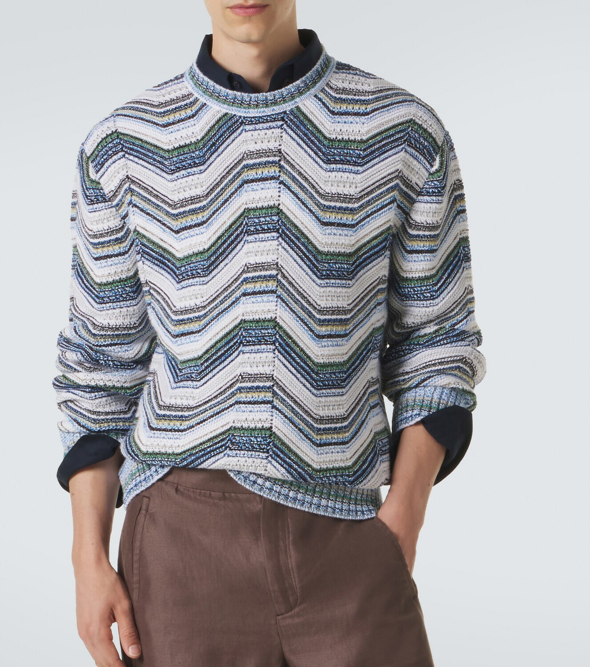 Missoni Wave wool and cotton-blend sweater