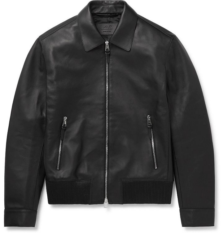 Photo: Mr P. - Nappa Leather Blouson Jacket - Black
