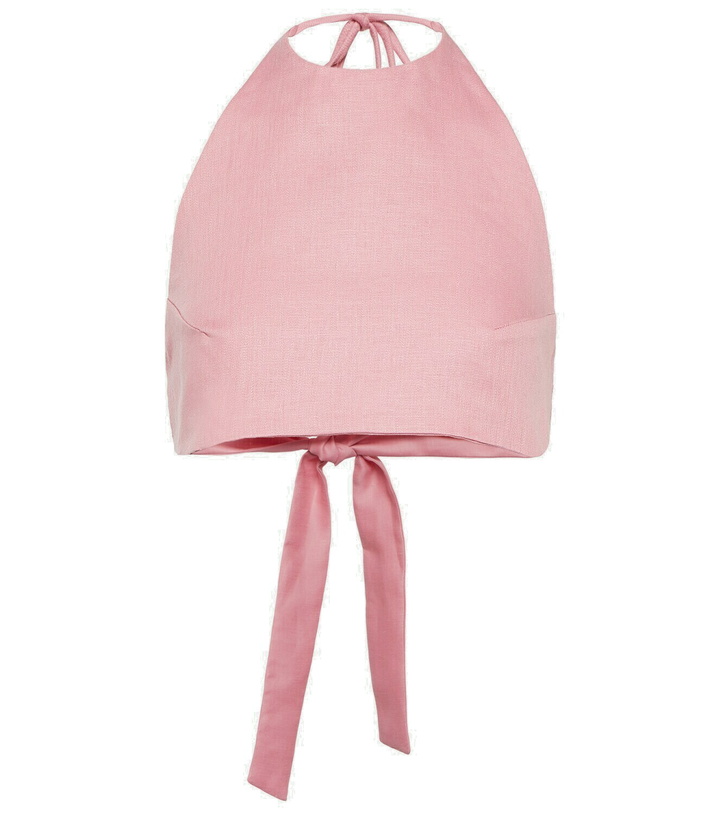 Photo: Asceno Marseille halterneck linen crop top