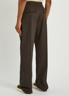 Rick Owens Dietrich Straight-leg Cotton-poplin Trousers Dark Brown