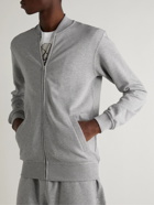 Comme des Garçons SHIRT - KAWS Printed Cotton-Jersey Zip-Up Cardigan - Gray