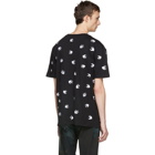 McQ Alexander McQueen Black Embroidered Swallow T-Shirt