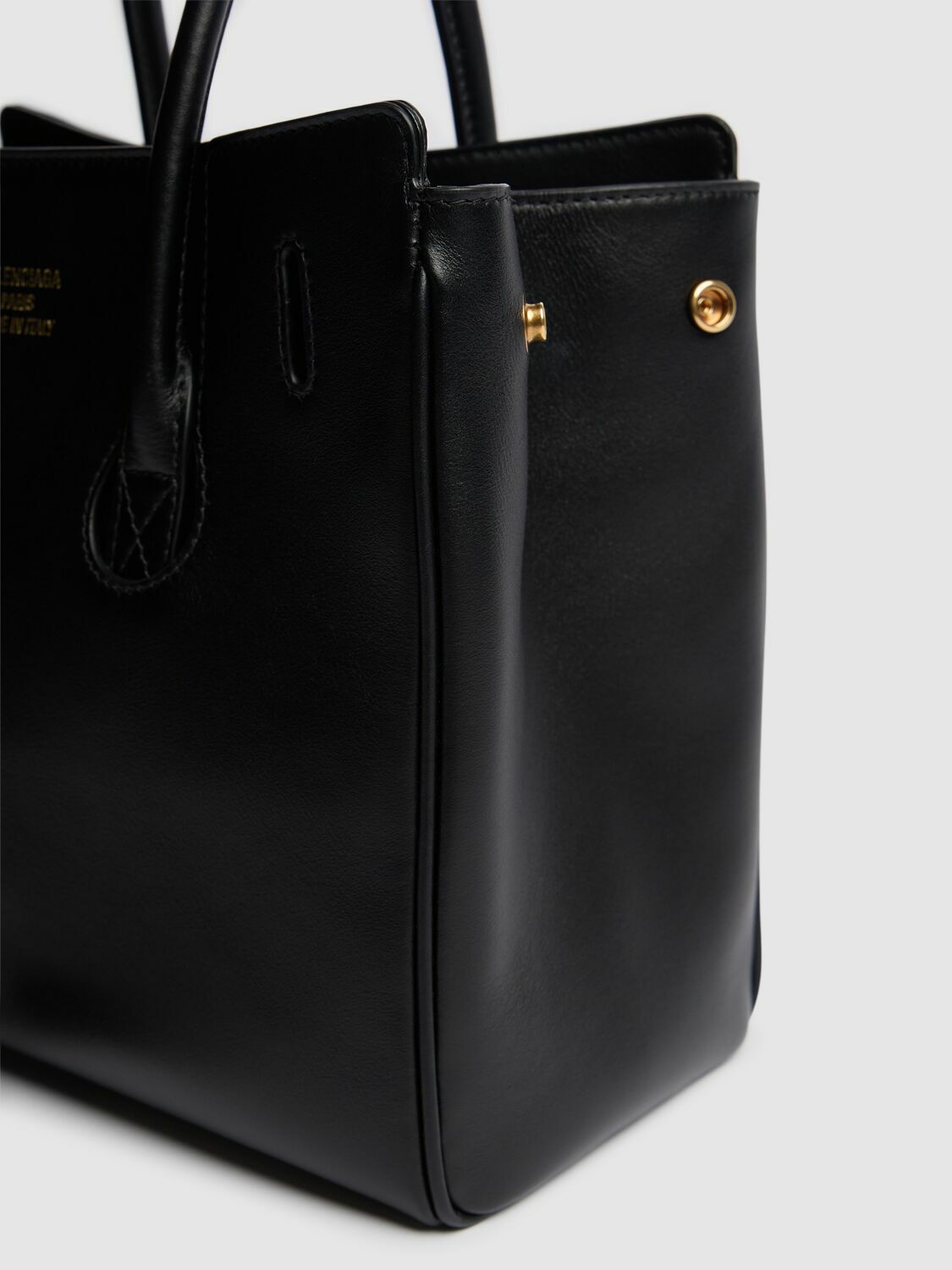 VIP【関税送料無料】希少 BALENCIAGA BLACK LEATHER HANDLE BAG Balenciaga Le Cagole XS Bag