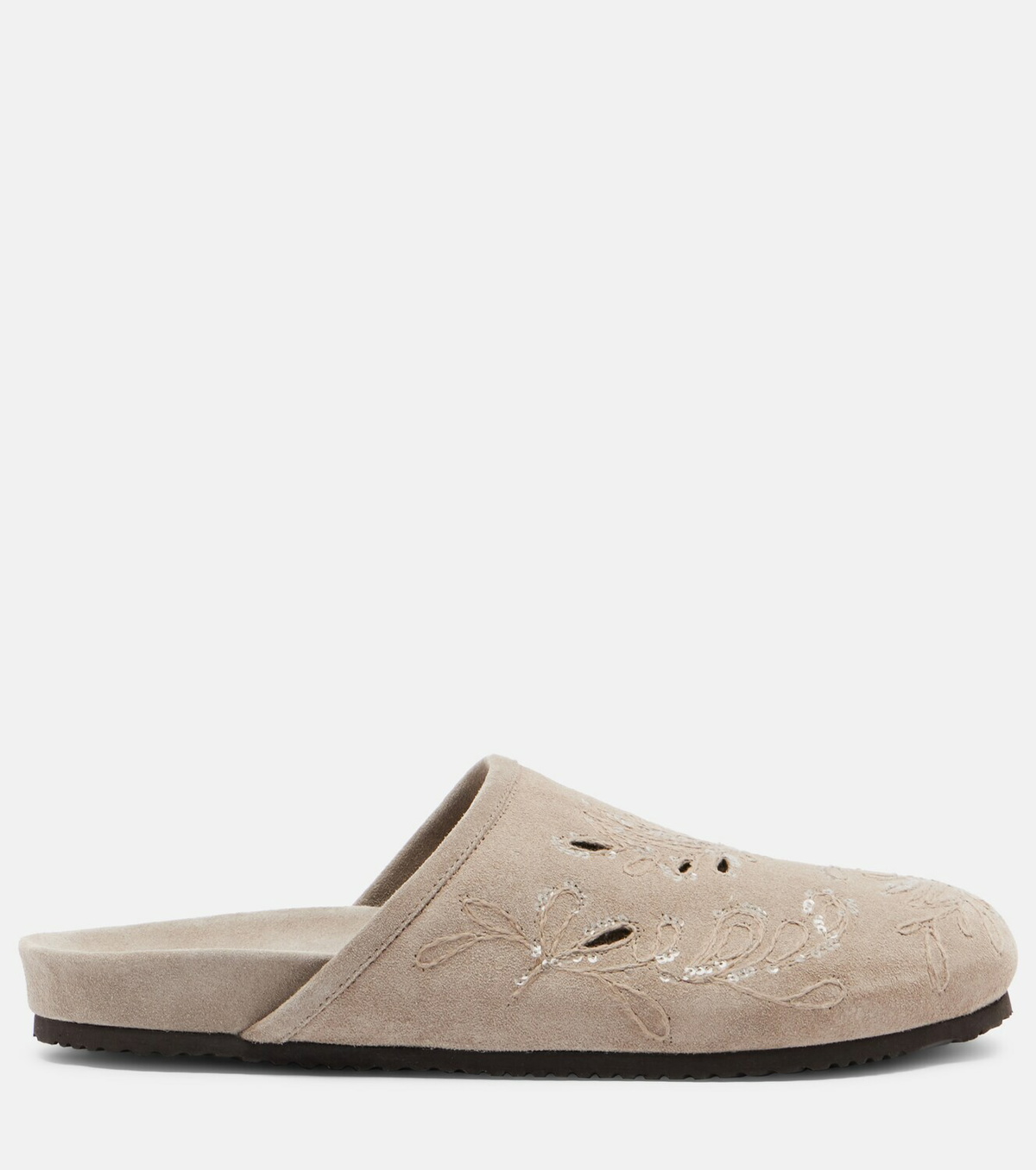 Brunello Cucinelli Sequined suede slides