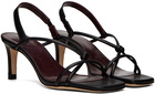 Staud Black Nicolette Heeled Sandals