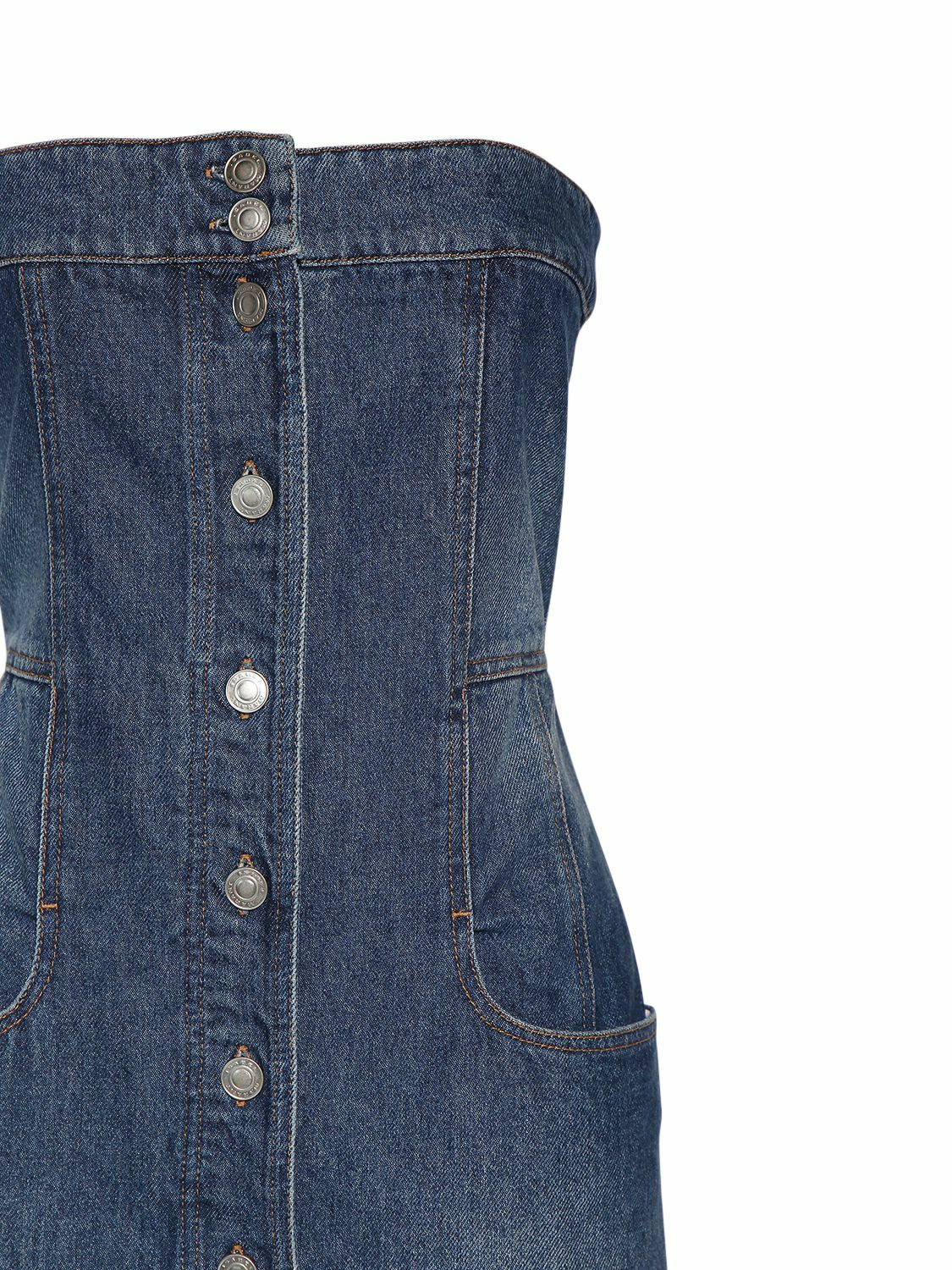 denim dress polyvore 4 Ways to style a denim dress! created with Fashiers app Visit https://fashiers.com #denimdress #straplessdress #shirtoutfit #denimondenim #streetstyleinspiration #howtowearit