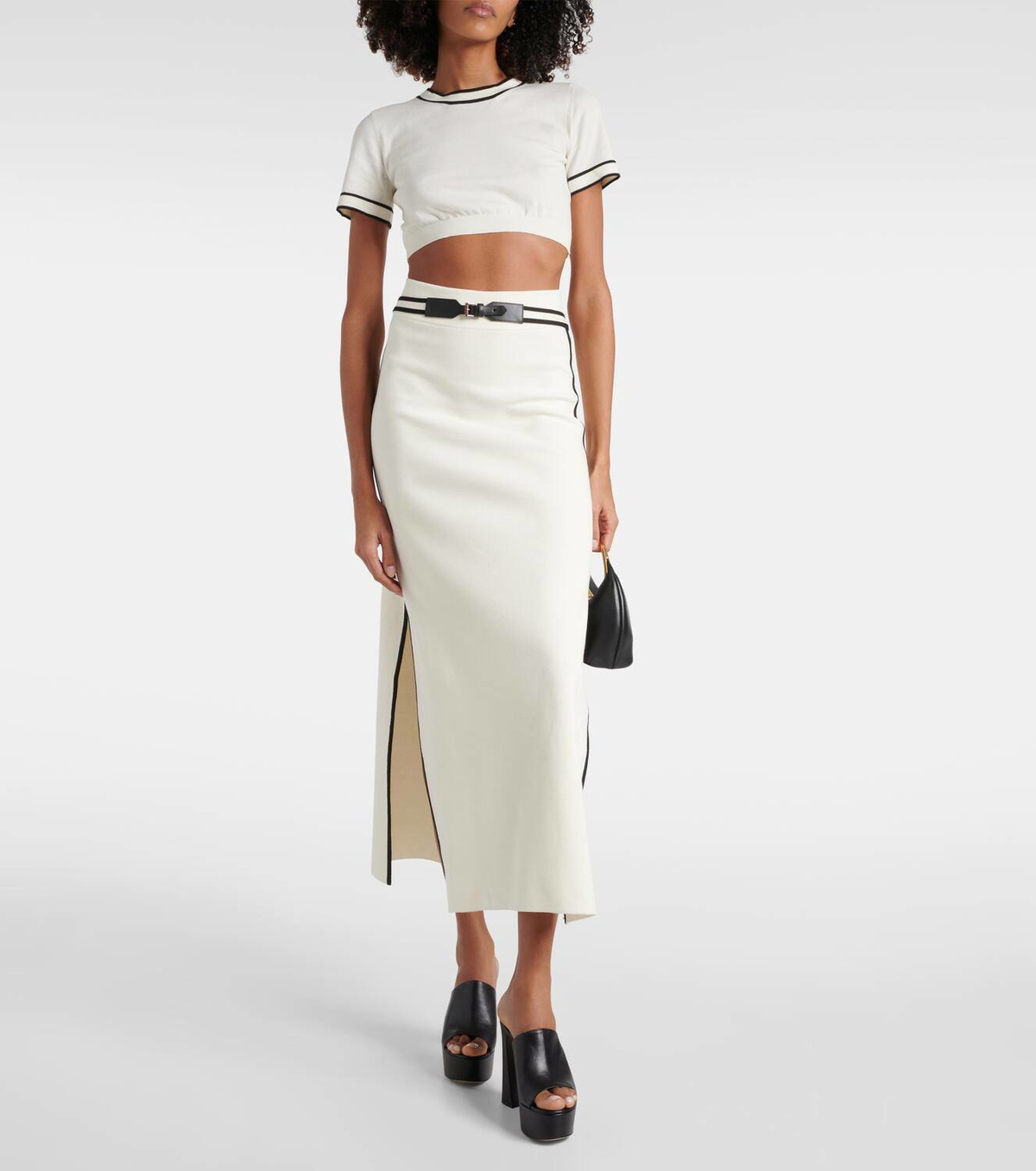 スカート MAX MARA WHITE NYLON MIDI SKIRT Weekend Max Mara White Donata Midi Skirt Weekend Max Mara