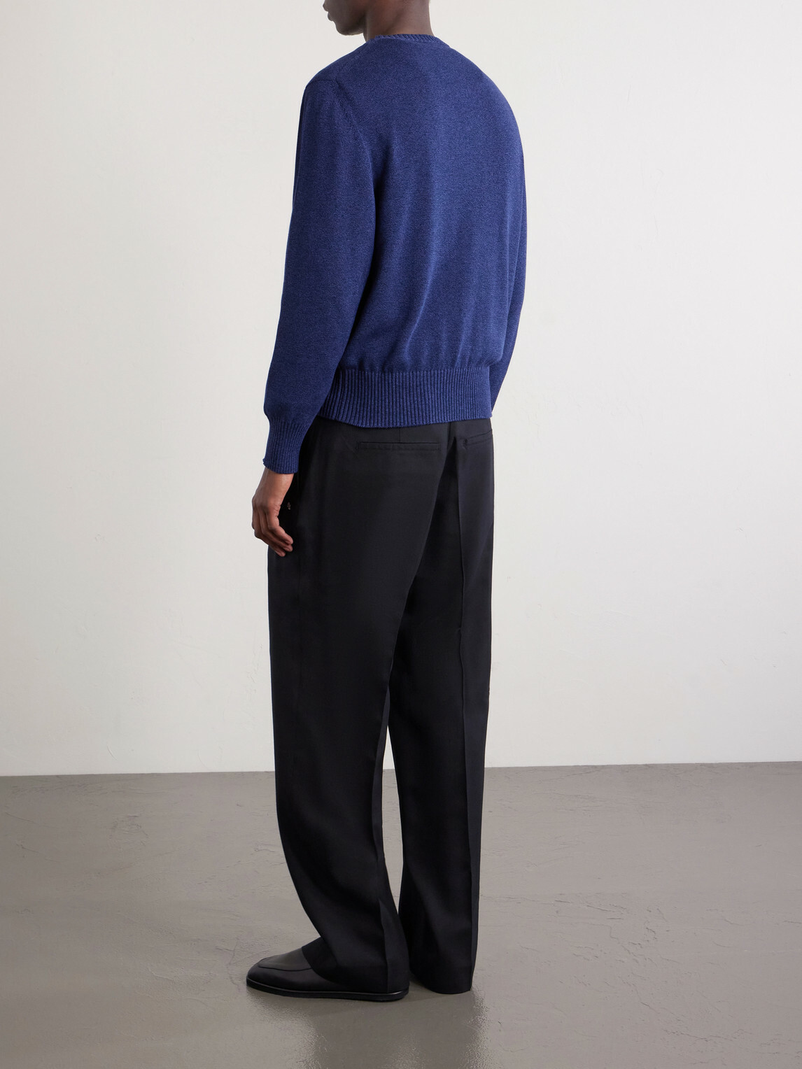 Stòffa - Knitted Cotton Sweater - Blue
