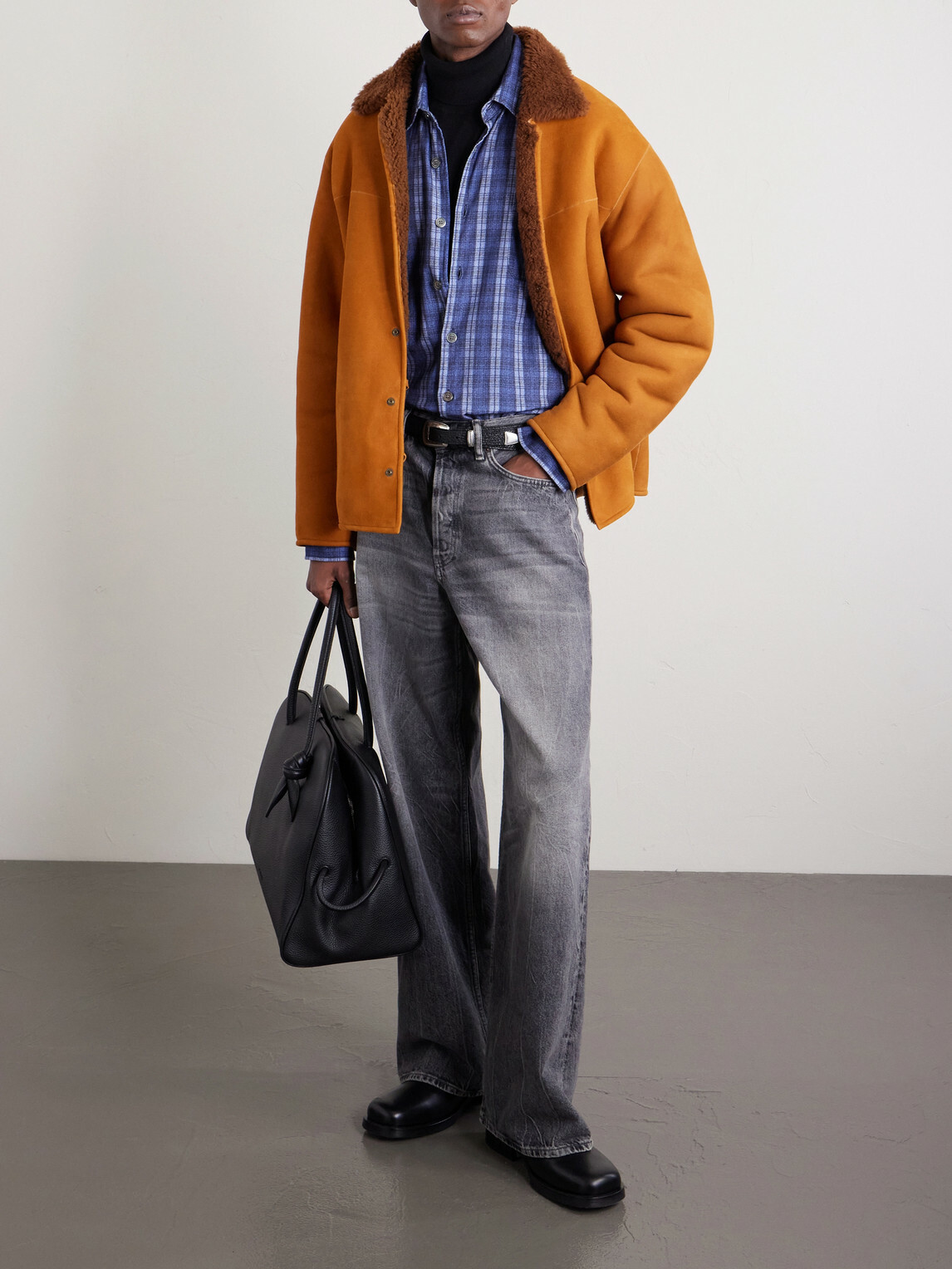 A.PRESSE - Shearling Jacket - Brown